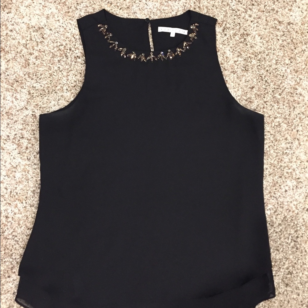 Black Bejeweled Shell Small